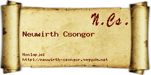 Neuwirth Csongor névjegykártya